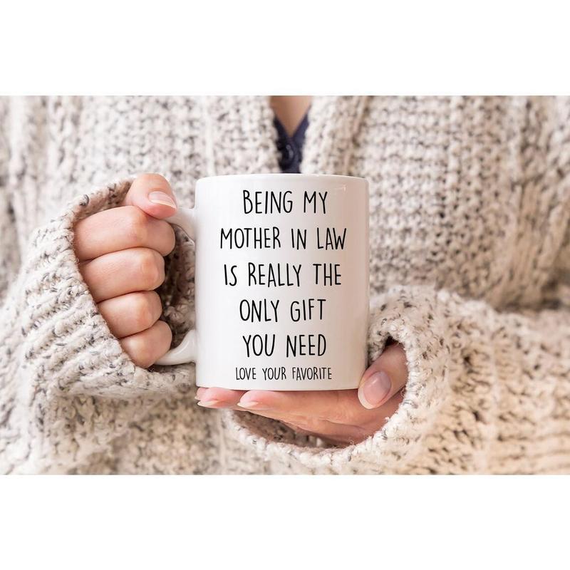Funny Being My Mother-in-Law Mug â€“ Mother's Day Gift from Daughter-in-Law, Birthday Present for Mom-in-Law, Cute Gift for Her