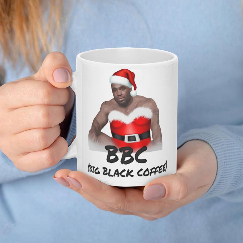 Funny Christmas Coffee Mug, Barry Wood Meme Mug, Santa Hat BBC (Big Black Coffee) Funny Mugs, Santa Claus Mug, Coffee Mug 11oz 15oz, Office gaggift, Christmas gift Ceramic Drinkware