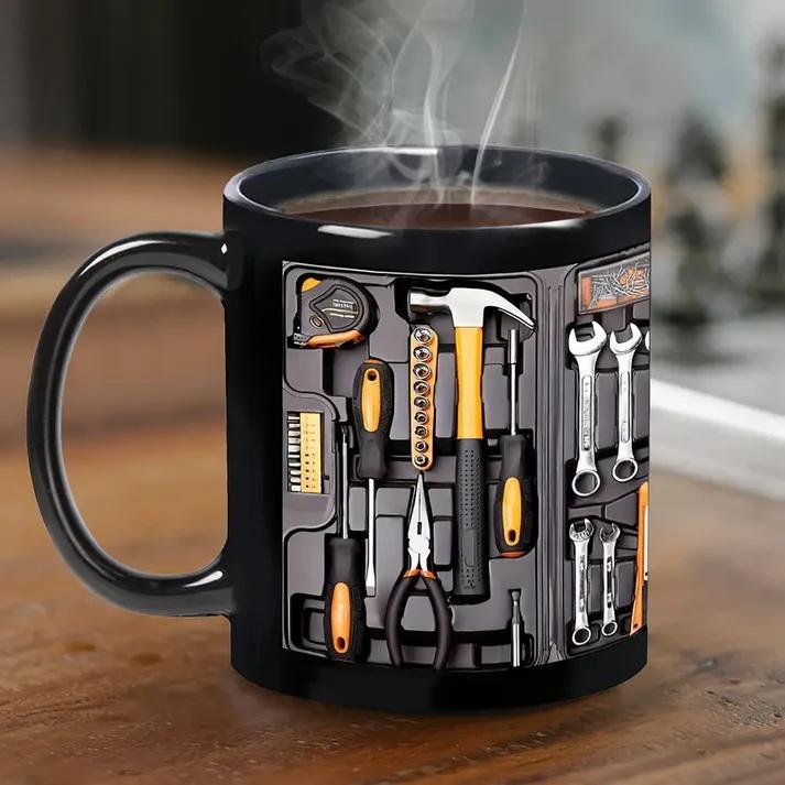 Funny Coffee Mug - Mechanic Toolbox Set, 11oz 15oz Mug for Auto Mechanics, Unique Gifts for Birthdays, Holidays, Christmas, Perfect Coffee Cup
