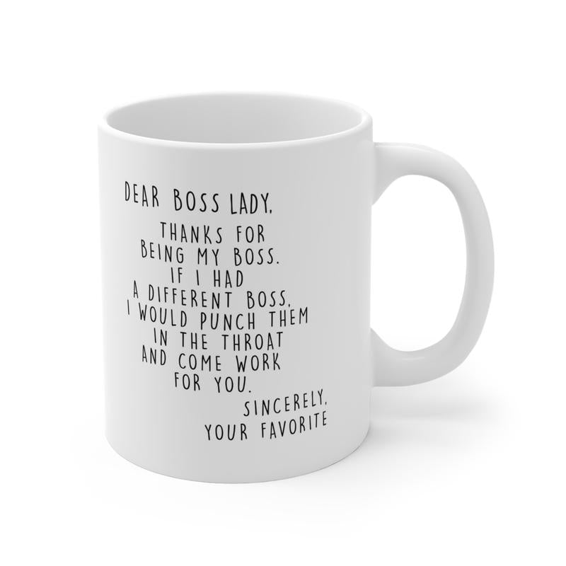 Boss Lady Mug, Worlds Best Boss Mug, Funny Gift For Boss, Boss Coffee Mug, Best Boss Ever Mug, Boss Mugs For Women, Funny Ceramic Coffee Mugs Drinkware Gift For Coworkers, Supervisor, Birthday Gifts - scs12617